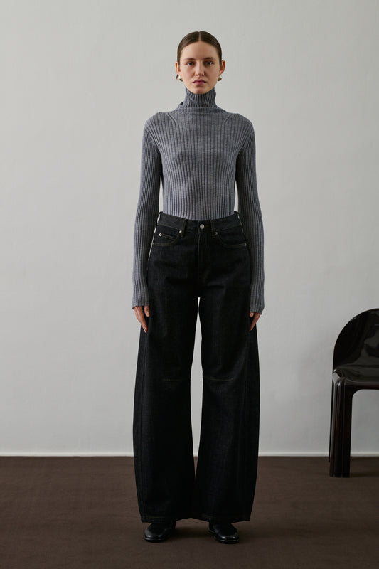 Polo Filao - Gris Chiné - Laine - Femme