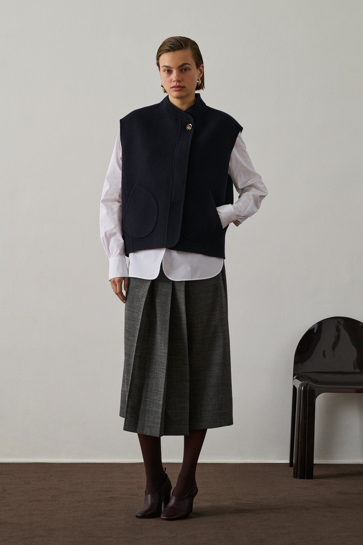 Blouson Adeline - Deep Navy - Laine - Femme vue 5