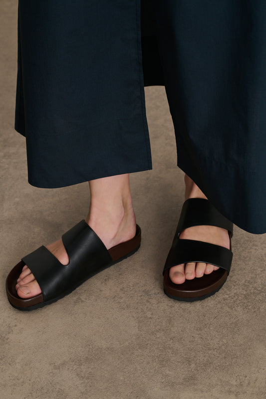 Sandales Eros - Noir - Cuir - Femme