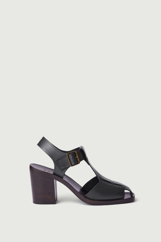 Sandales Vera - Gris Anthracite - Cuir - Femme