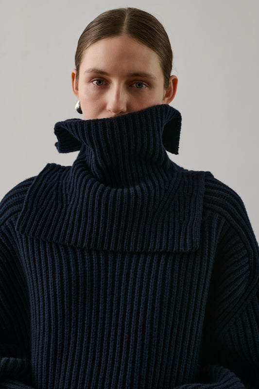 Col Gad - Navy - Laine - Femme