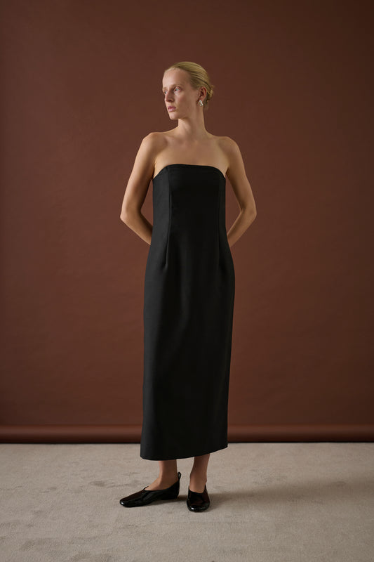 Robe Nora - Noir - Laine - Femme