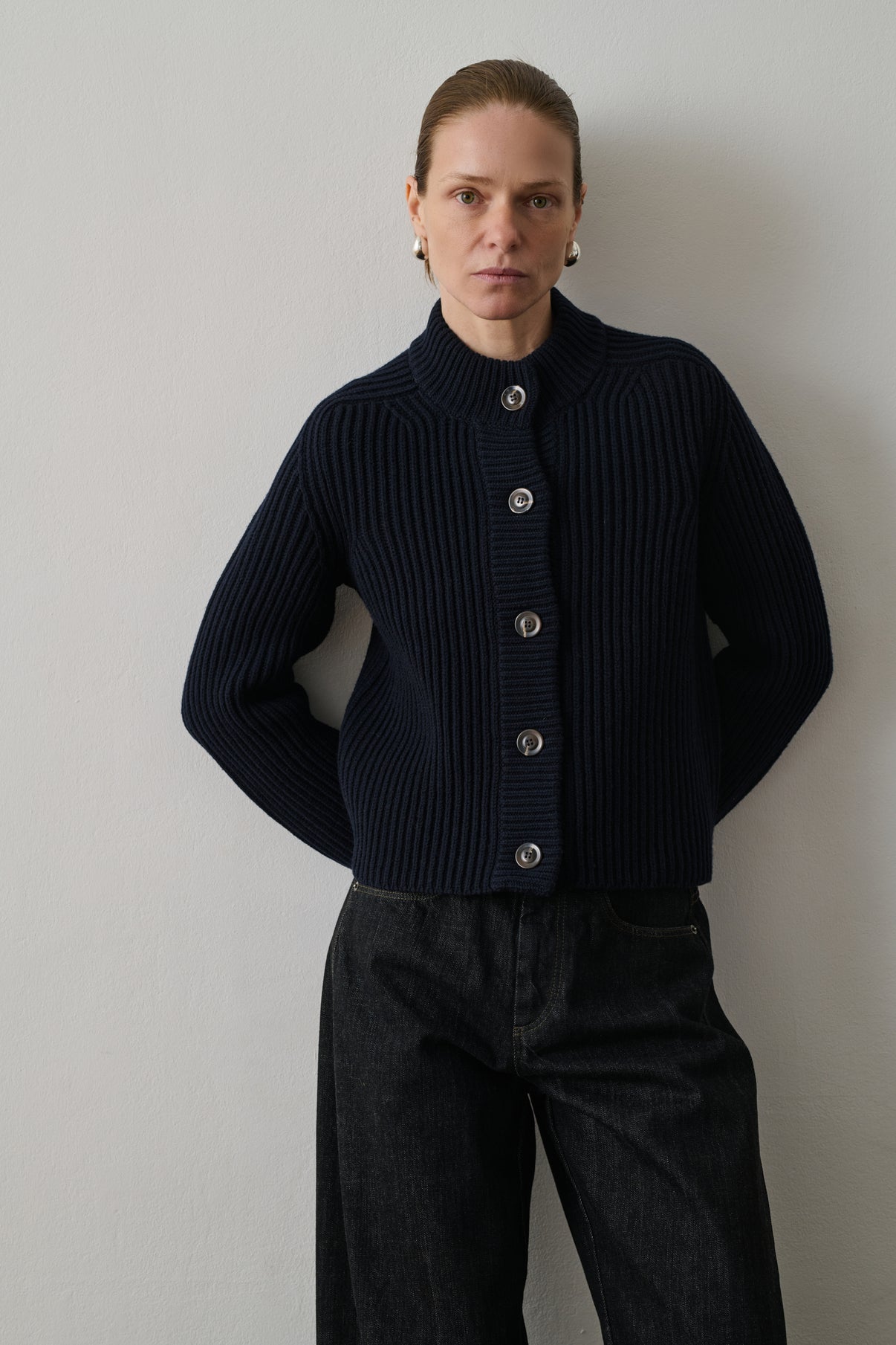 Cardigan Flaubert - Navy - Laine - Femme vue 3
