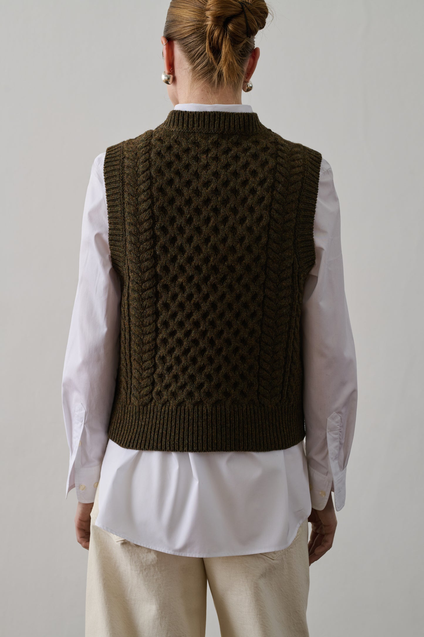 Pull Gareth - Kaki Chiné - Laine - Femme