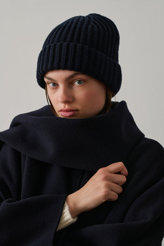 Bonnet Gilles - Navy - Laine - Femme