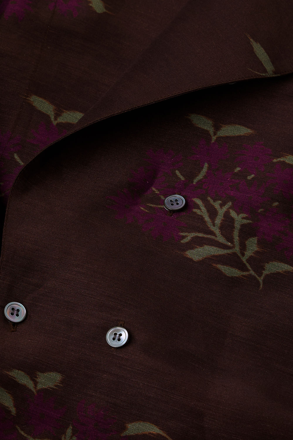 Blouse Hampton - Marron/Violet - Lin - Femme vue 7