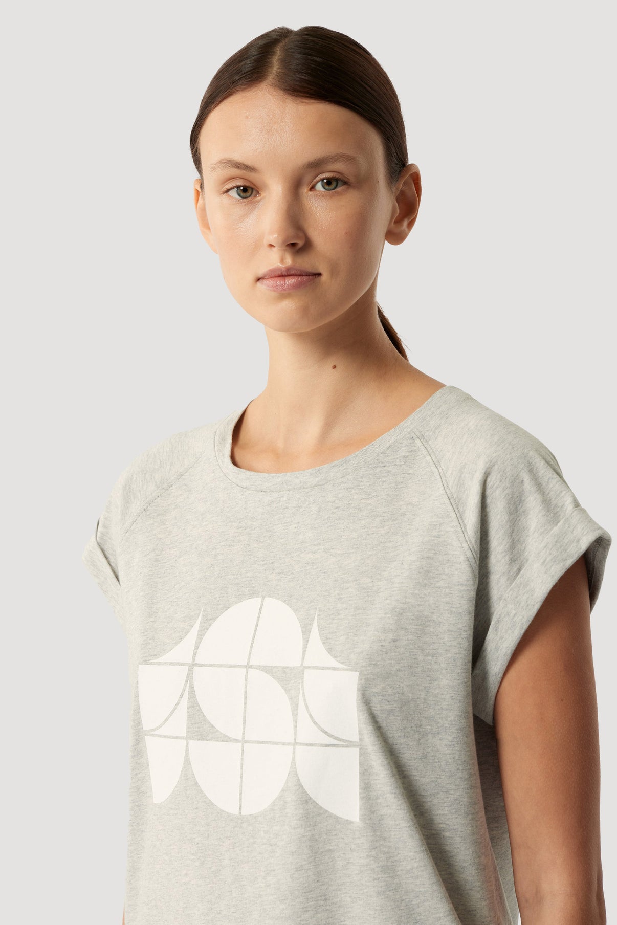 Tee-Shirt Valentina - Gris Chiné - Coton - Femme vue 3